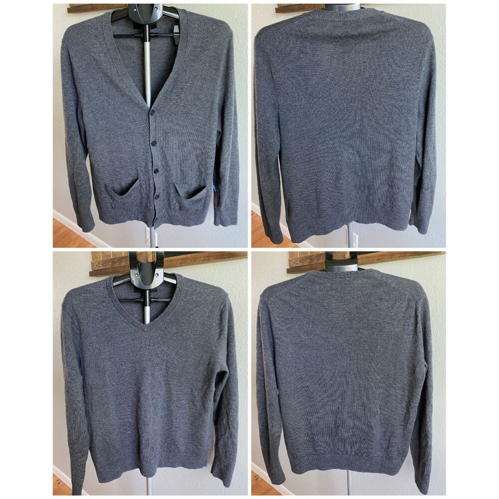 Banana Republic Gray Men's Cardigan Sweater